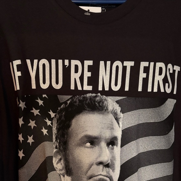 2 funny t’s- I May Be Wrong and Ricky Bobby’s Motto Graphic Tees - Picture 4 of 9